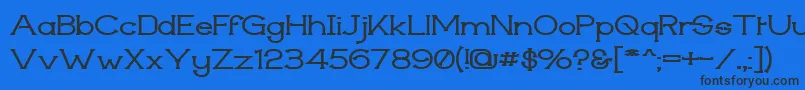 Шрифт Techiwgm – чёрные шрифты на синем фоне
