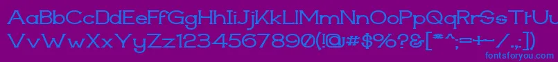 Czcionka Techiwgm – niebieskie czcionki na fioletowym tle