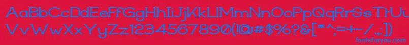 Techiwgm Font – Blue Fonts on Red Background