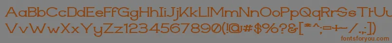 Techiwgm Font – Brown Fonts on Gray Background