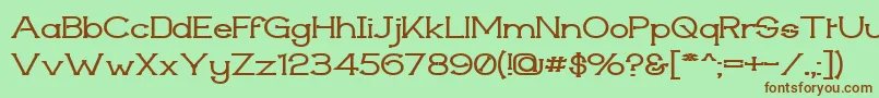 Techiwgm Font – Brown Fonts on Green Background