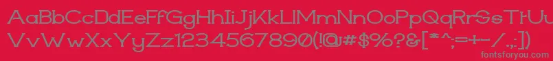 Techiwgm-Schriftart – Graue Schriften auf rotem Hintergrund