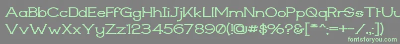 Techiwgm Font – Green Fonts on Gray Background
