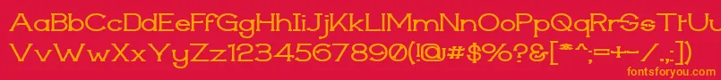 Techiwgm Font – Orange Fonts on Red Background