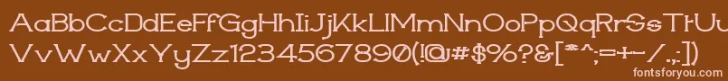 Techiwgm Font – Pink Fonts on Brown Background
