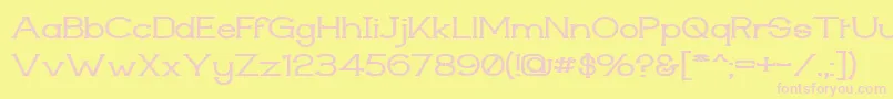 Techiwgm Font – Pink Fonts on Yellow Background