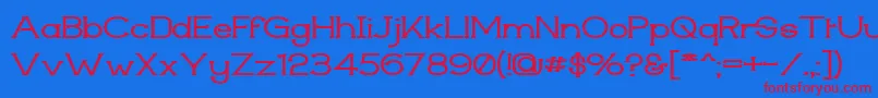 Techiwgm Font – Red Fonts on Blue Background