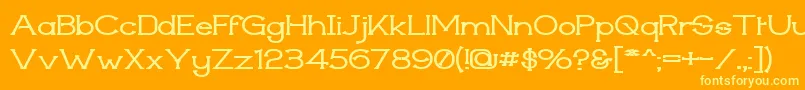 Techiwgm Font – Yellow Fonts on Orange Background