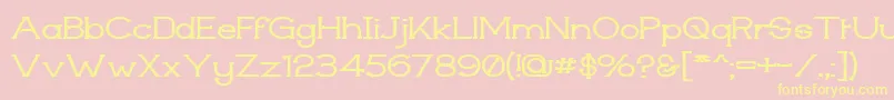 Techiwgm Font – Yellow Fonts on Pink Background