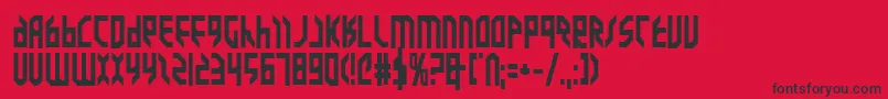 Valkyrieb Font – Black Fonts on Red Background