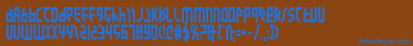 Valkyrieb Font – Blue Fonts on Brown Background
