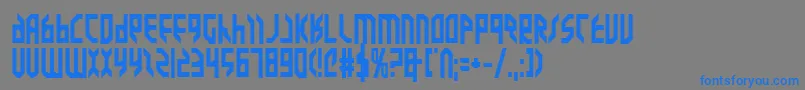 Valkyrieb Font – Blue Fonts on Gray Background