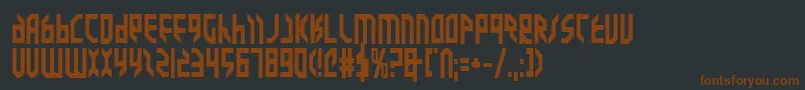 Valkyrieb Font – Brown Fonts on Black Background