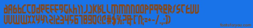 Valkyrieb Font – Brown Fonts on Blue Background
