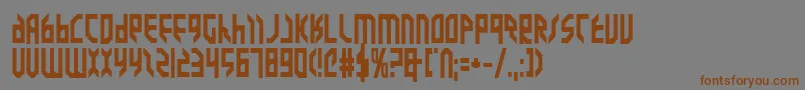 Valkyrieb Font – Brown Fonts on Gray Background