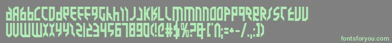 Valkyrieb Font – Green Fonts on Gray Background