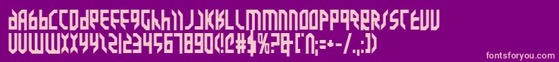 Valkyrieb Font – Pink Fonts on Purple Background