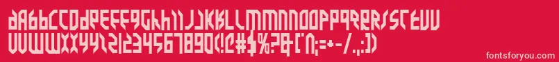 Valkyrieb Font – Pink Fonts on Red Background