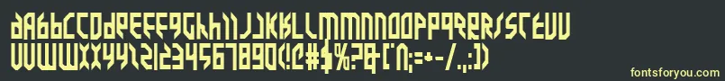 Valkyrieb Font – Yellow Fonts on Black Background