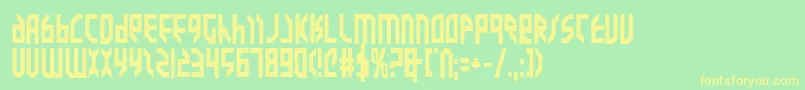 Valkyrieb Font – Yellow Fonts on Green Background