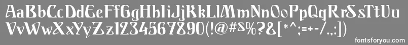 FranconiaMf Font – White Fonts on Gray Background