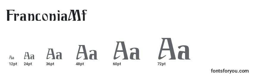 Размеры шрифта FranconiaMf