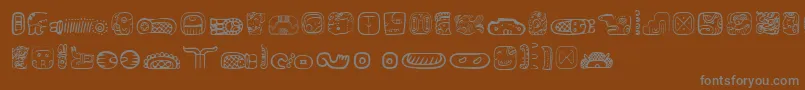 MesoamericaDingsTwo Font – Gray Fonts on Brown Background