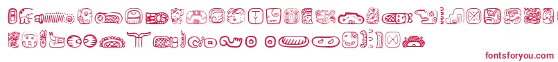 フォントMesoamericaDingsTwo – 赤い文字