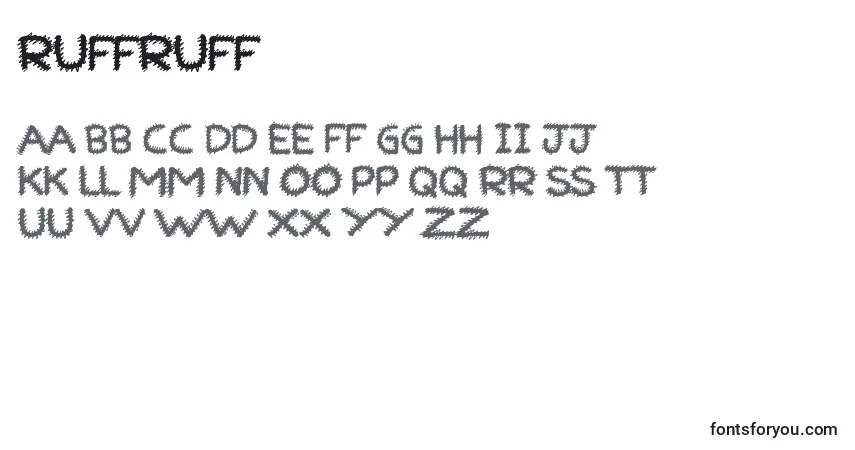 RuffRuff-fontti – aakkoset, numerot, erikoismerkit