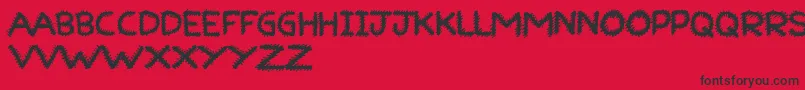 RuffRuff Font – Black Fonts on Red Background