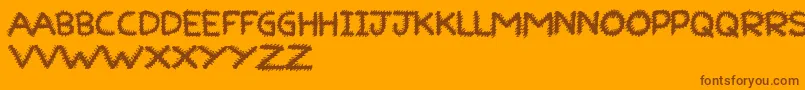 RuffRuff Font – Brown Fonts on Orange Background