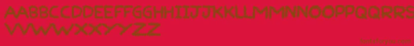 RuffRuff Font – Brown Fonts on Red Background