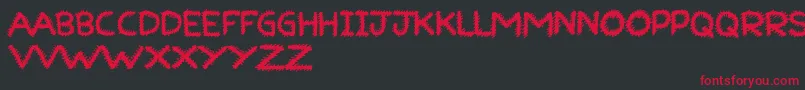 RuffRuff Font – Red Fonts on Black Background