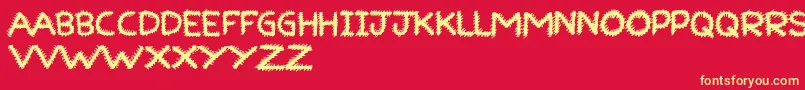 RuffRuff Font – Yellow Fonts on Red Background