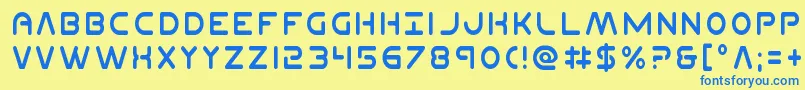Planetncond Font – Blue Fonts on Yellow Background