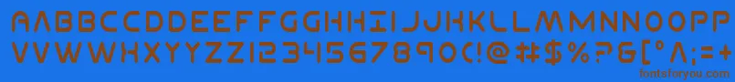 Planetncond Font – Brown Fonts on Blue Background