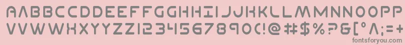 フォントPlanetncond – ピンクの背景に灰色の文字