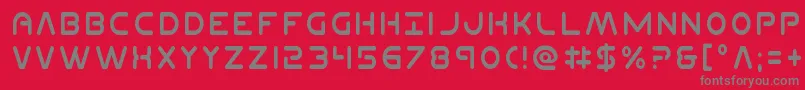 Planetncond Font – Gray Fonts on Red Background