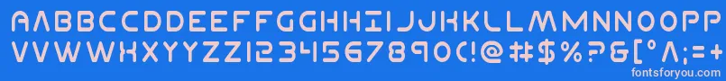 Шрифт Planetncond – розовые шрифты на синем фоне