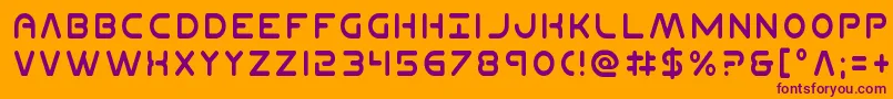 Planetncond Font – Purple Fonts on Orange Background