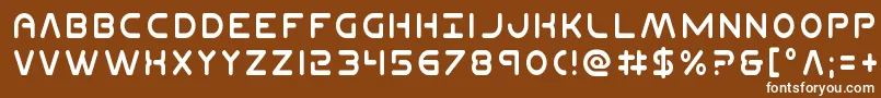 フォントPlanetncond – 茶色の背景に白い文字
