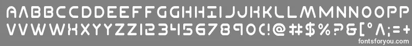 Planetncond Font – White Fonts on Gray Background