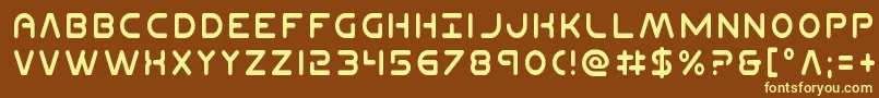 Planetncond Font – Yellow Fonts on Brown Background