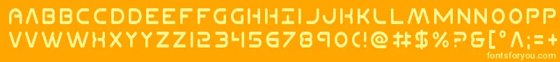 Шрифт Planetncond – жёлтые шрифты на оранжевом фоне