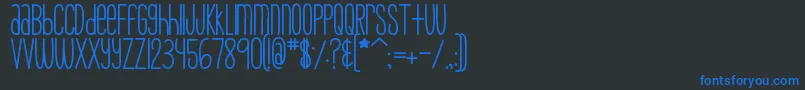 MtfSkinnyJeans Font – Blue Fonts on Black Background