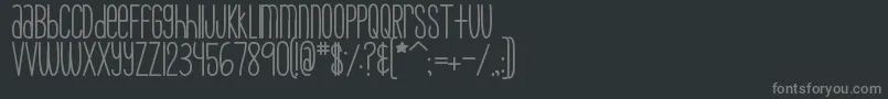 MtfSkinnyJeans Font – Gray Fonts on Black Background
