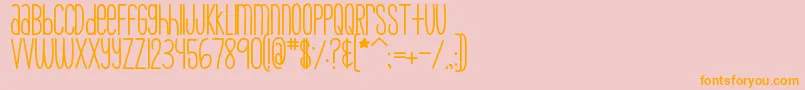 MtfSkinnyJeans Font – Orange Fonts on Pink Background