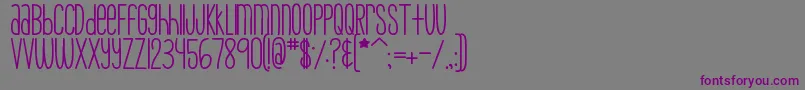 Шрифт MtfSkinnyJeans – фиолетовые шрифты на сером фоне