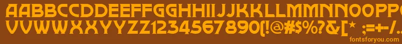 Brownwoodnf Font – Orange Fonts on Brown Background