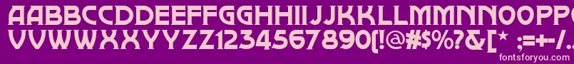 Brownwoodnf Font – Pink Fonts on Purple Background